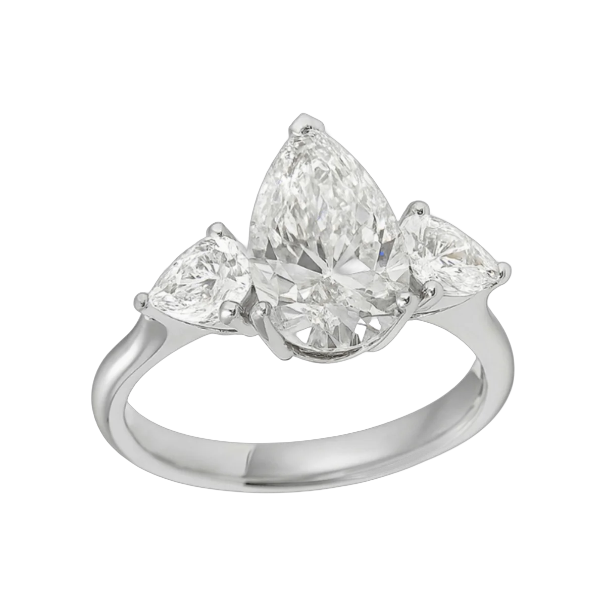 3 CT Pear Ring -3.51 CTS,R112R,J-K/SI,F-G/VS-SI,Total Wt - 3.89 gm
