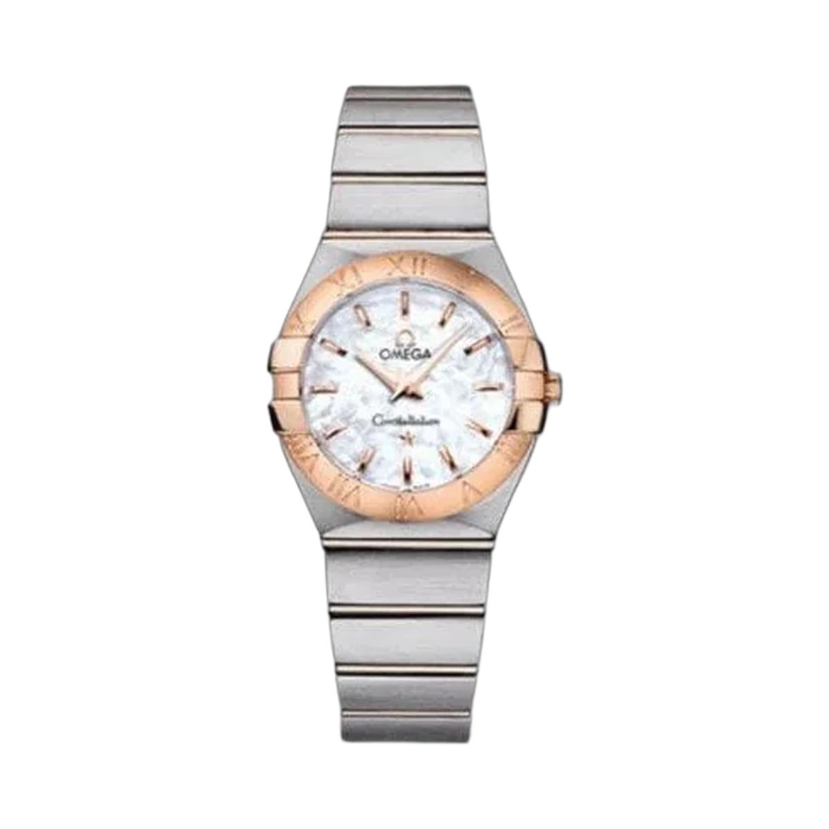Omega Constellation Stainless Steel & 18Kt Rose Gold 27Mm Ladies Watch