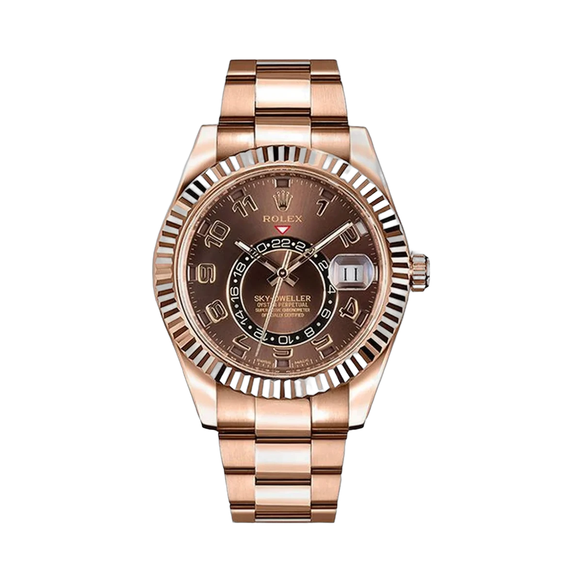 Rolex Sky Dweller 326935 Choao Chocolate Arabic Dial 42Mm18Kt Everose Gold Men's Watch