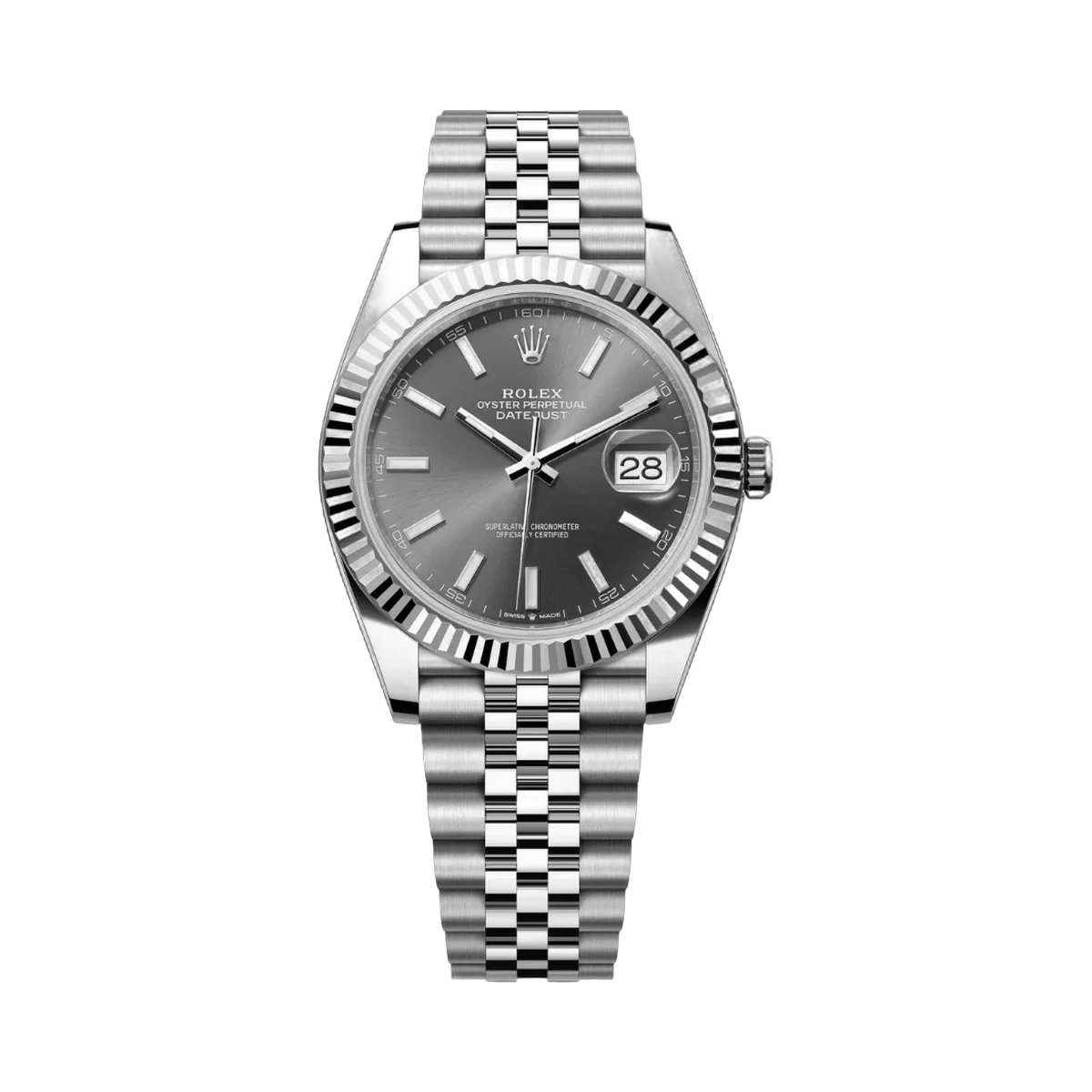 Rolex Datejust 41 Oyster Perpetual 126334-0014 White Gold 41mm Grey Dial Mens Watch