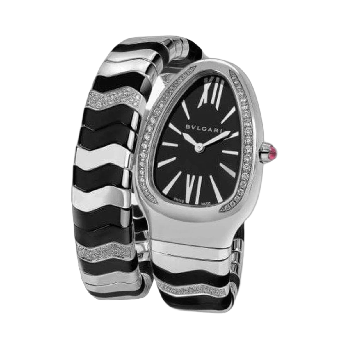 Bvlgari Serpenti Spiga Stainless Steel 35Mm Ladies Watch