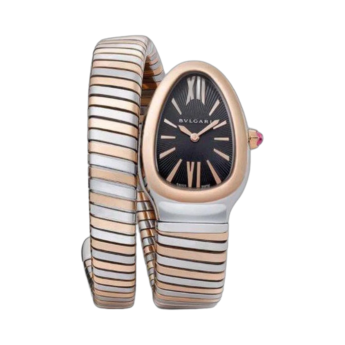 Bvlgari Serpenti Tubogas 102123 Sp35Bspg.1T Quartz 18Kt Rose Gold 35Mm Ladies Watch