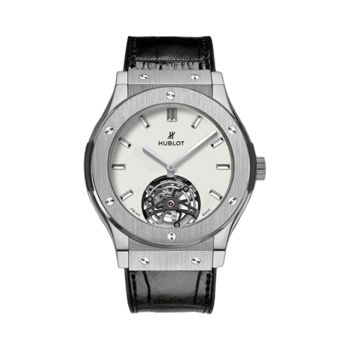 Hublot Classic Fusion 505.NX.2610.LR Tourbillon Titanium 45mm White Dial Men's Watch