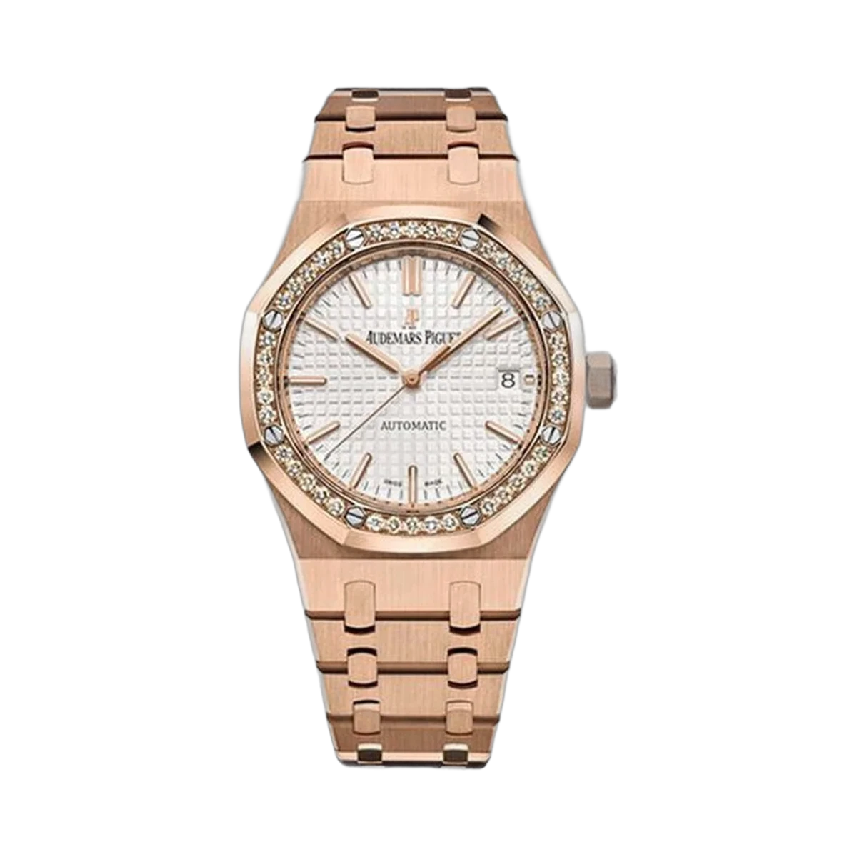 Audemars Piguet Royal Oak 15451OR.ZZ.1256OR.01.A White Index Dial 37mm 18K Rose Gold