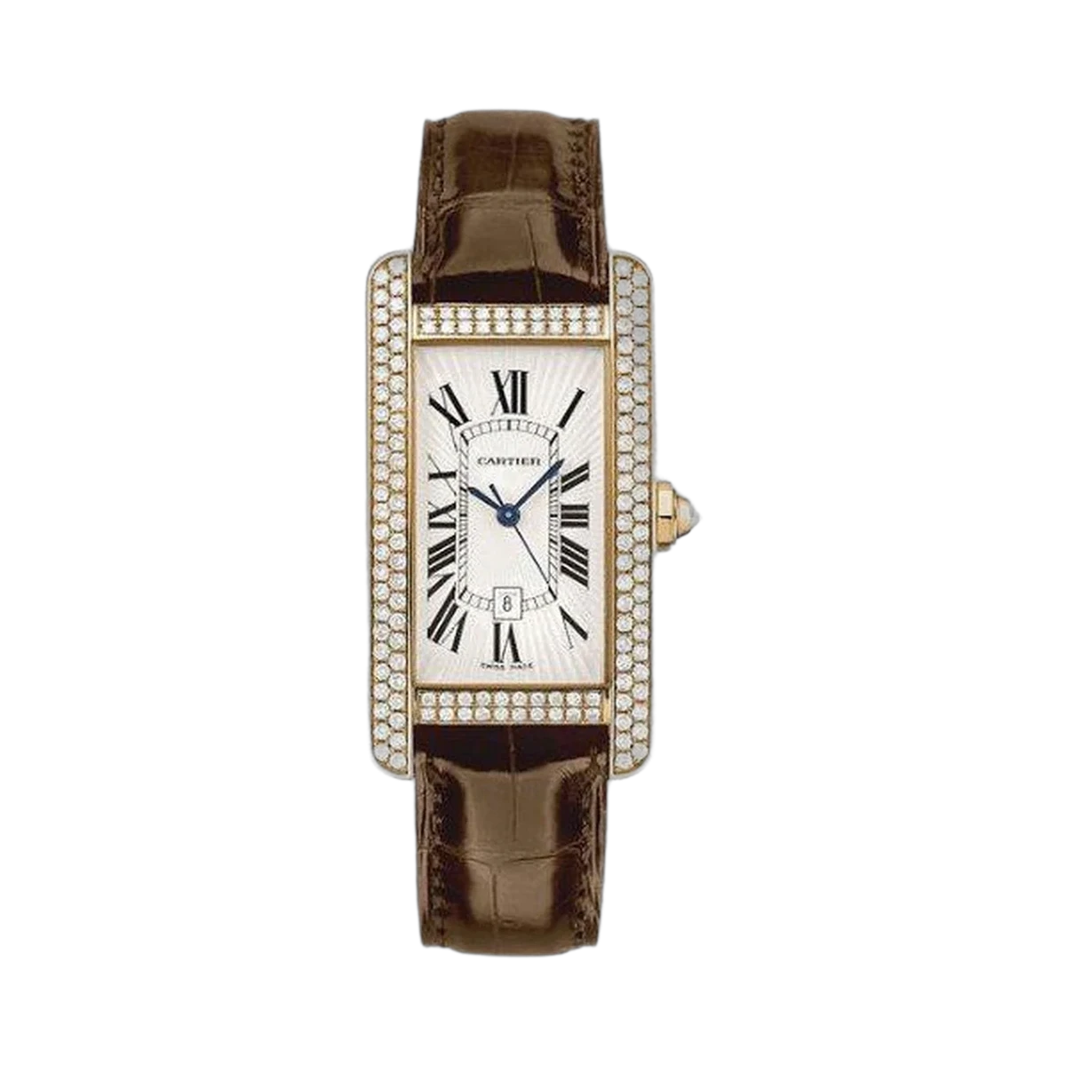 Cartier Tank Americaine 18Kt Rose Gold 41.4Mm X 22.6Mm Ladies Watch