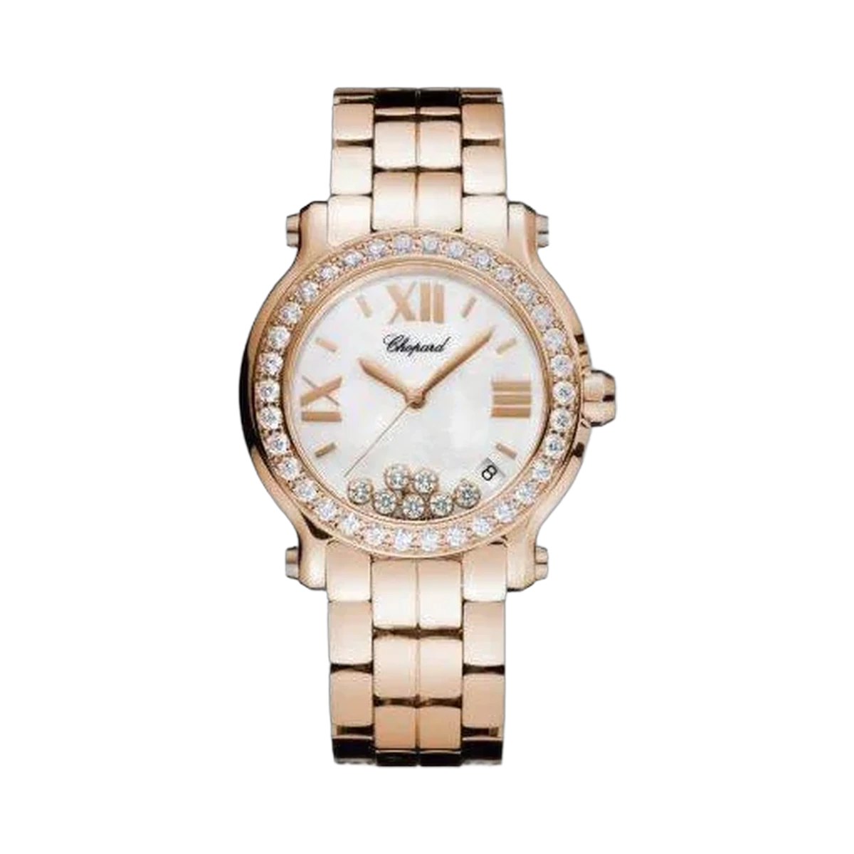 Chopard Happy Sport Medium 18Kt Rose Gold 36Mm Ladies Watch