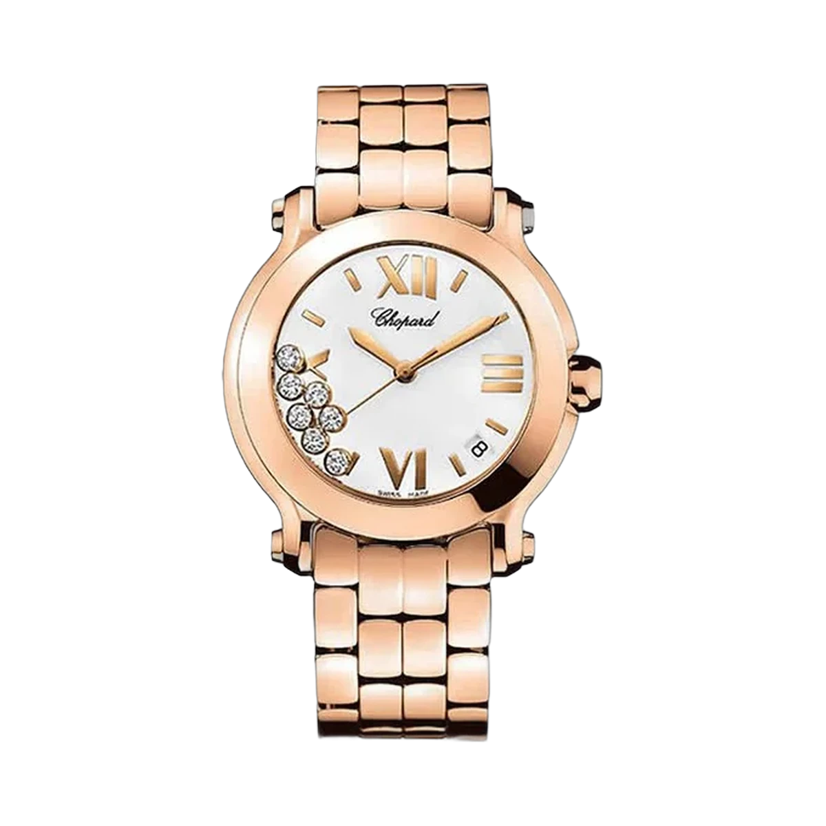 Chopard Happy Sport Medium 18Kt Rose Gold 36Mm Ladies Watch