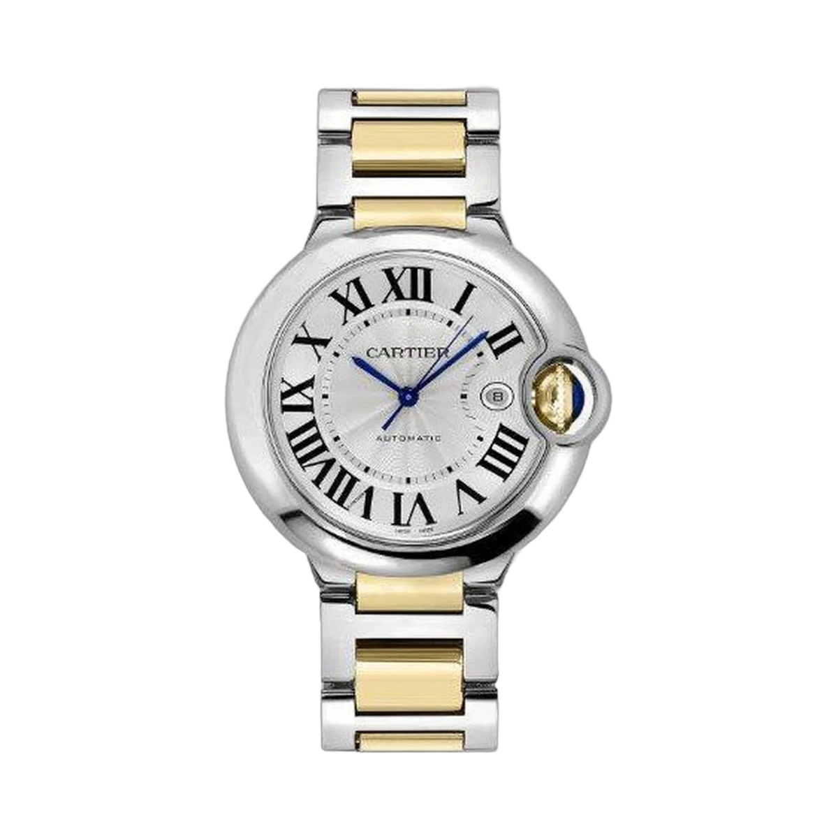 Cartier Ballon Bleu Edelstahl & 18 Karat Gelbgold 42 mm Herrenuhr