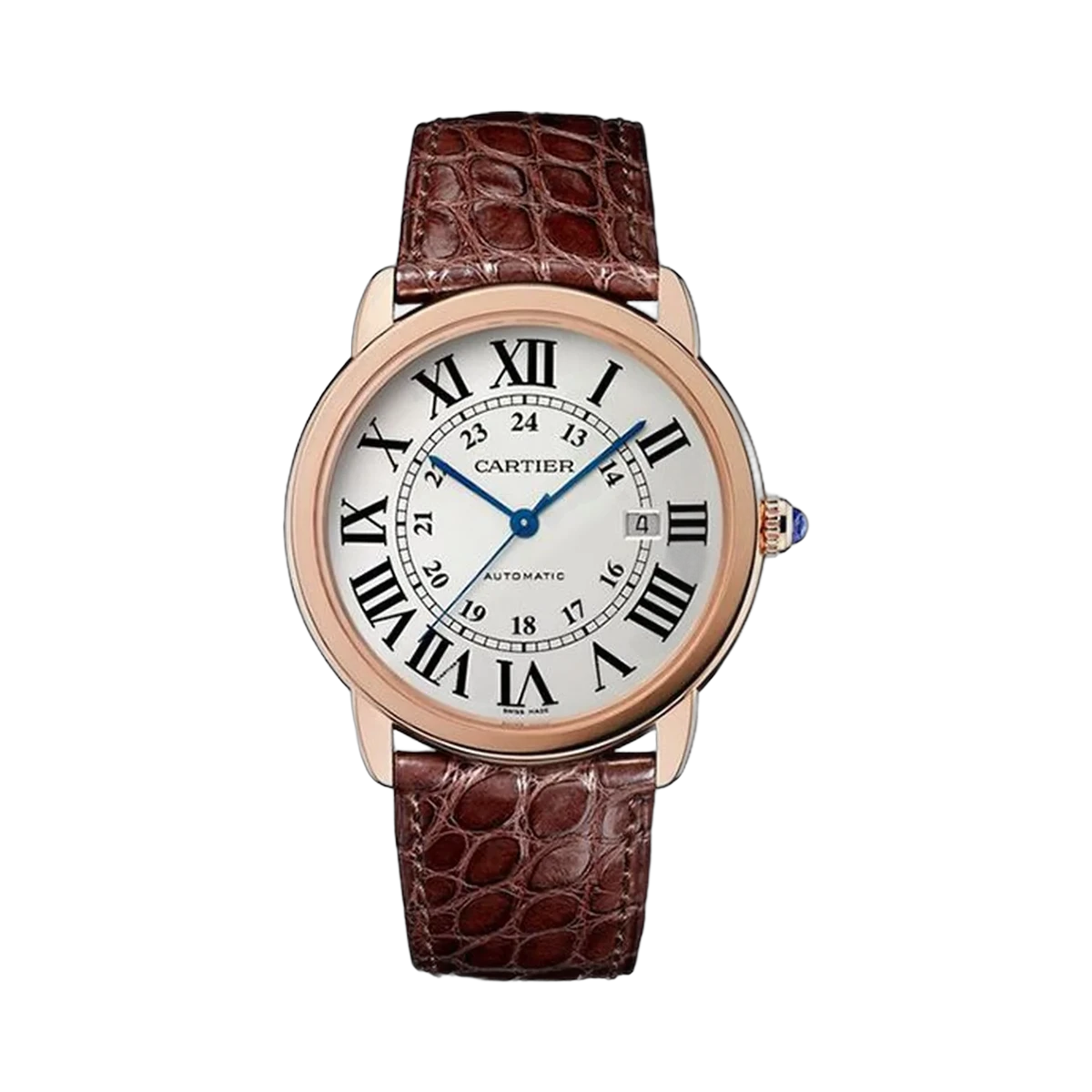 Cartier Ronde Solo De Cartier Herrenuhr aus 18 Karat Roségold, 42 mm