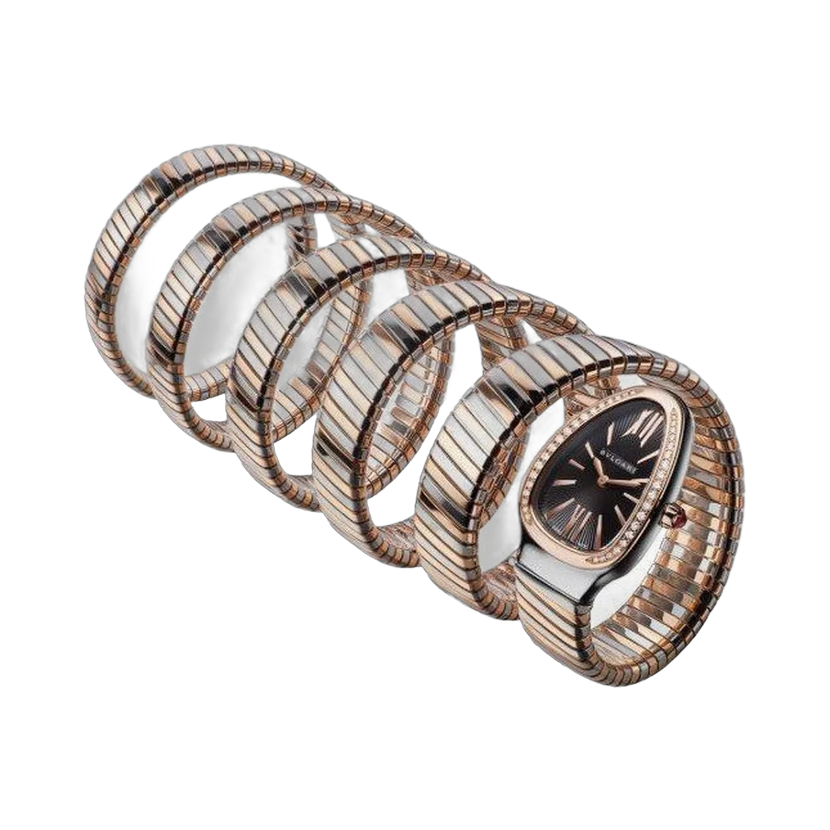 Bvlgari Serpenti Tubogas Stainless Steel & 18Kt Rose Gold 35Mm Ladies Watch
