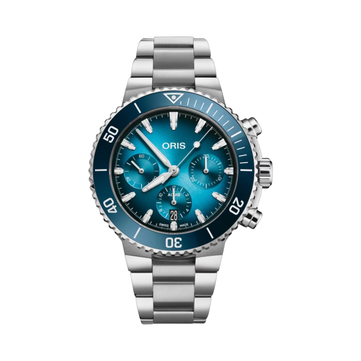 Oris Aquis Chronograph Blue Dial 01 771 7793 4155-0782301P 43mm Stainless Steel