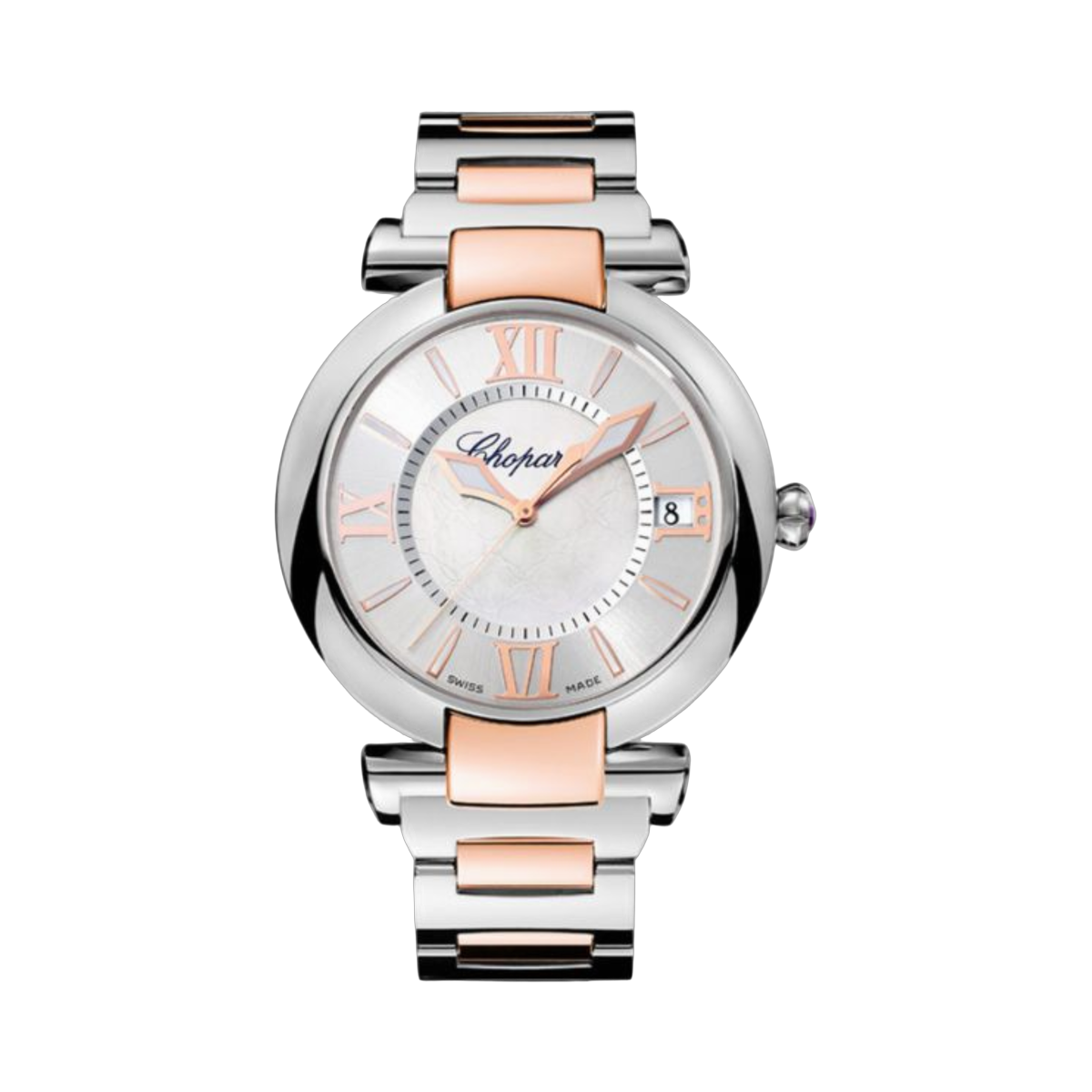 Chopard 388531-6007 PRE OWNED IMPERIALE 40MM LADIES 18K ROSE GOLD & STAINLESS STEEL
