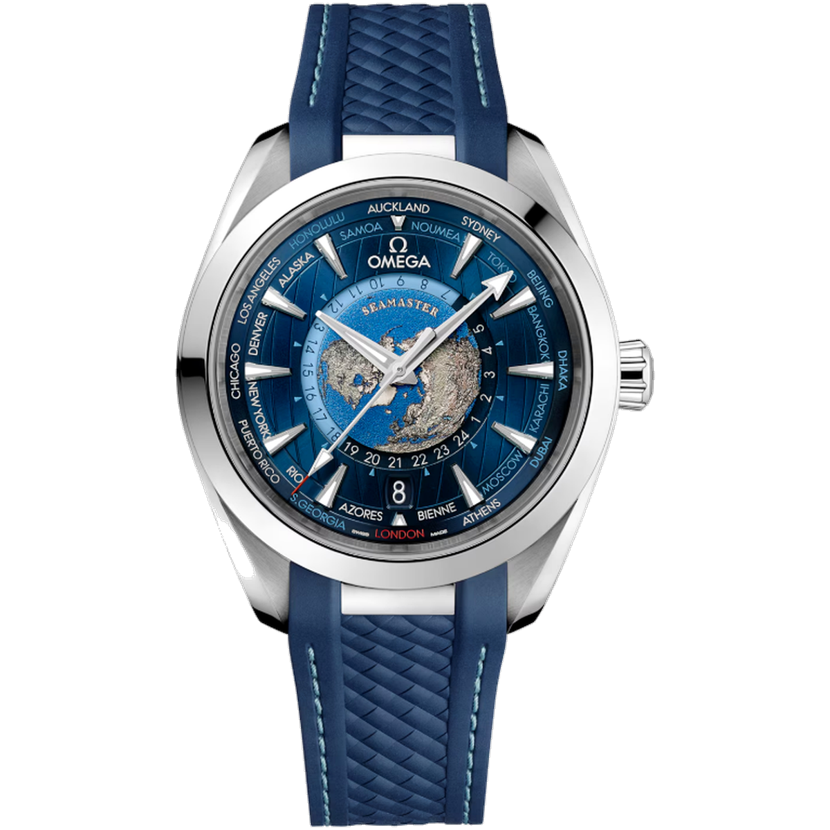 Omega Seamaster Aqua Terra 150M Master Chronometer GMT World Timer 43mm 220.12.43.22.03.001