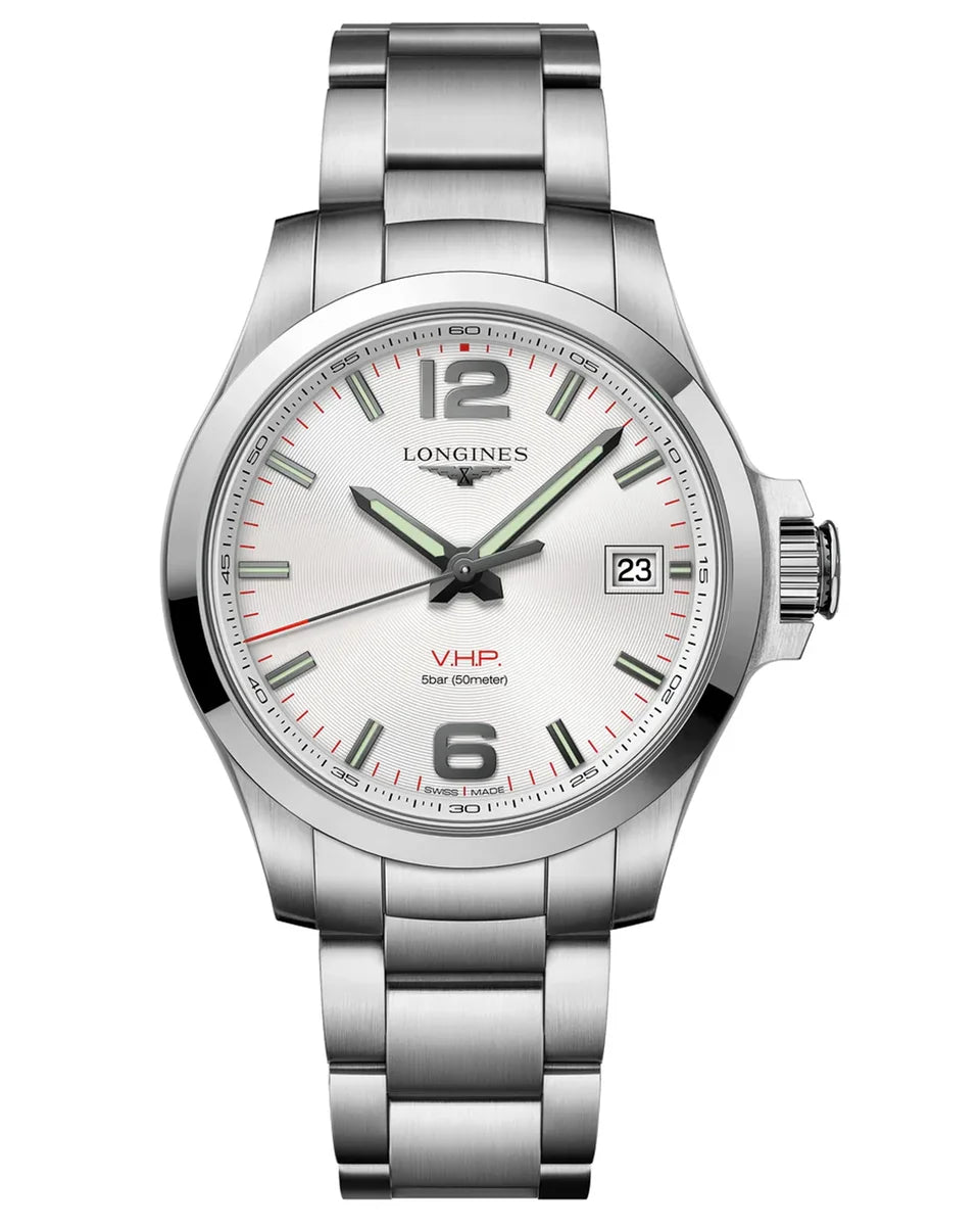 Longines Conquest VHP L3.716.4.76.6 GMT 41mm Silver Dial Stainless Steel