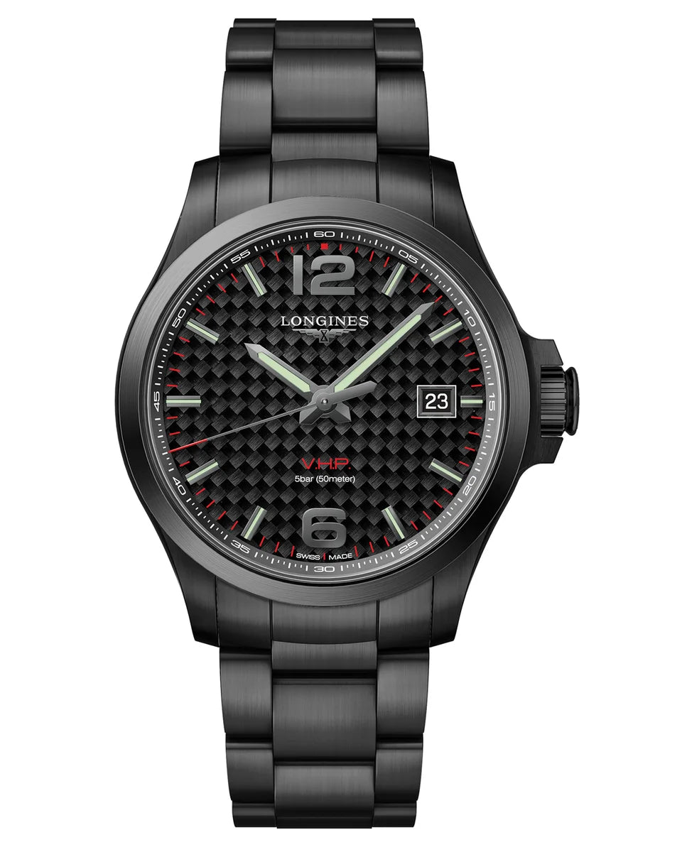 Longines Conquest VHP L37262666 Grey Dial 43mm Black PVD Stainless Steel