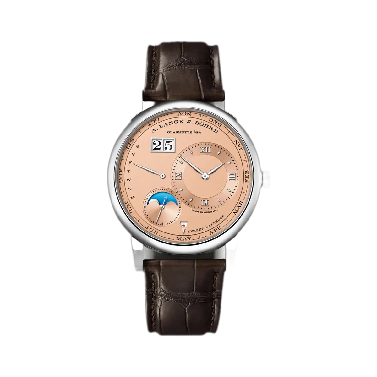 A. Lange & Sohne Lange 1 345.056 E / LSLS3453AA Perpetual Calendar Salmon Dial 41.9mm Men's Watch