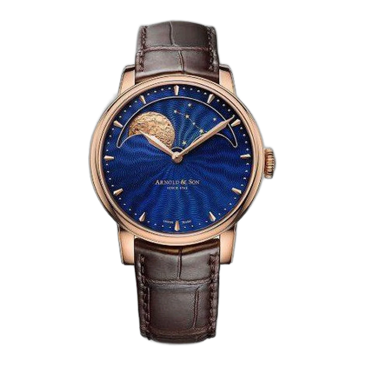 Arnold &Amp; Son Hm Perpetual Moon 42Mm 18Kt Rose Gold Men's Watch