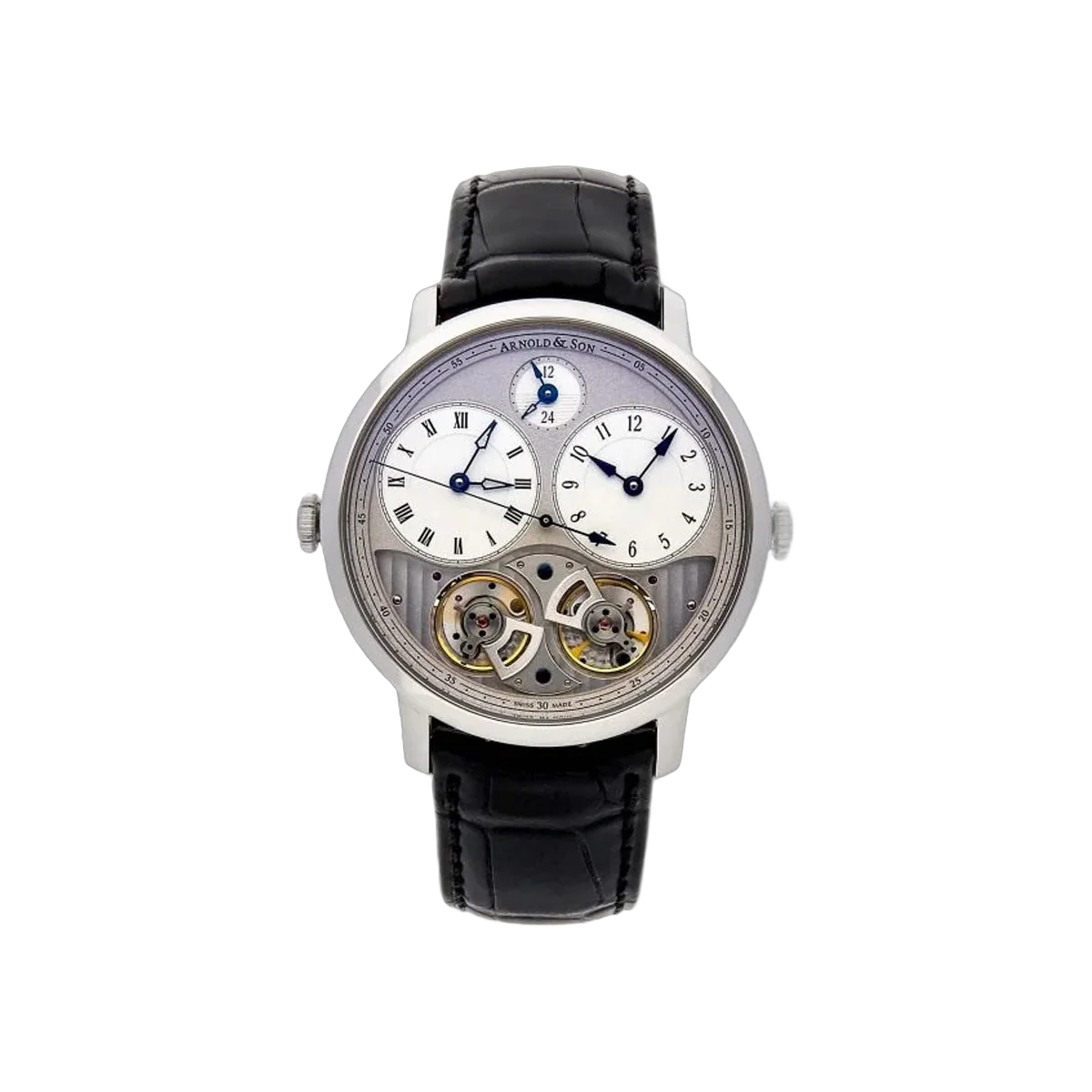 Arnold & Son DBG Equation GMT 1DGAS.S01A.C121S Stainless Steel 44mm Gray Dial Men's Watch