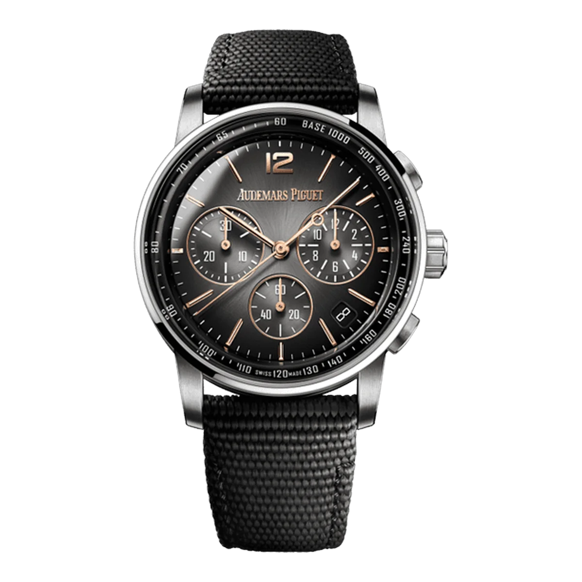 Audemars Piguet Code 11.59 26393Cr.Oo.A002Kb.01 Smoked Lacquered Grey Dial Selfwinding Chronograph 41Mm Men's Watch