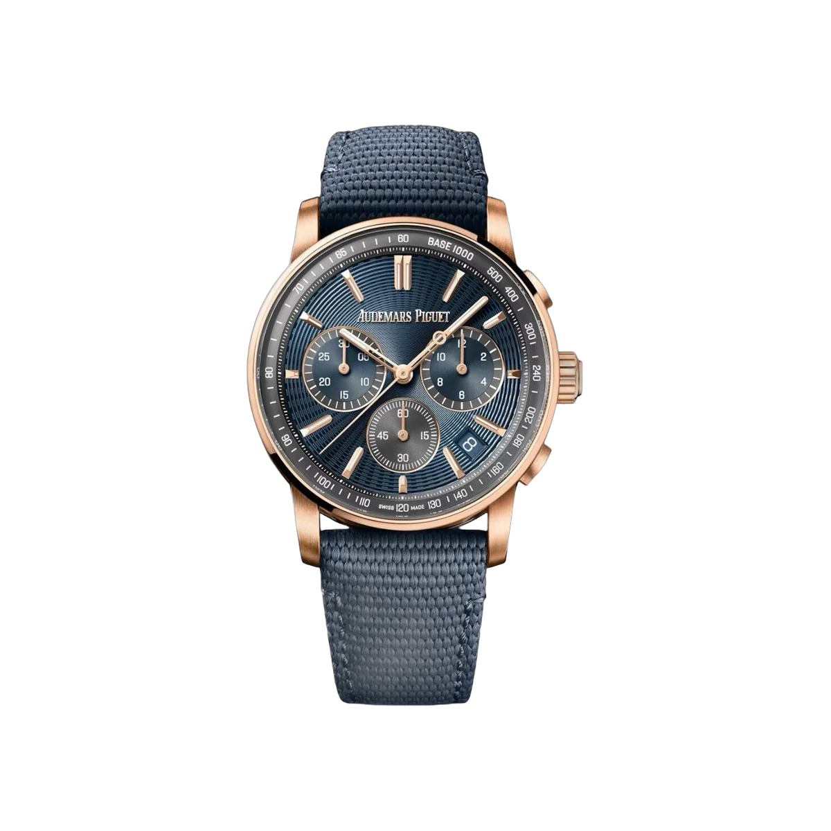 Audemars Piguet Code 11.59 Chronograph 26393OR.OO.A348KB.01 Rose Gold 41mm Blue Dial Men's Watch