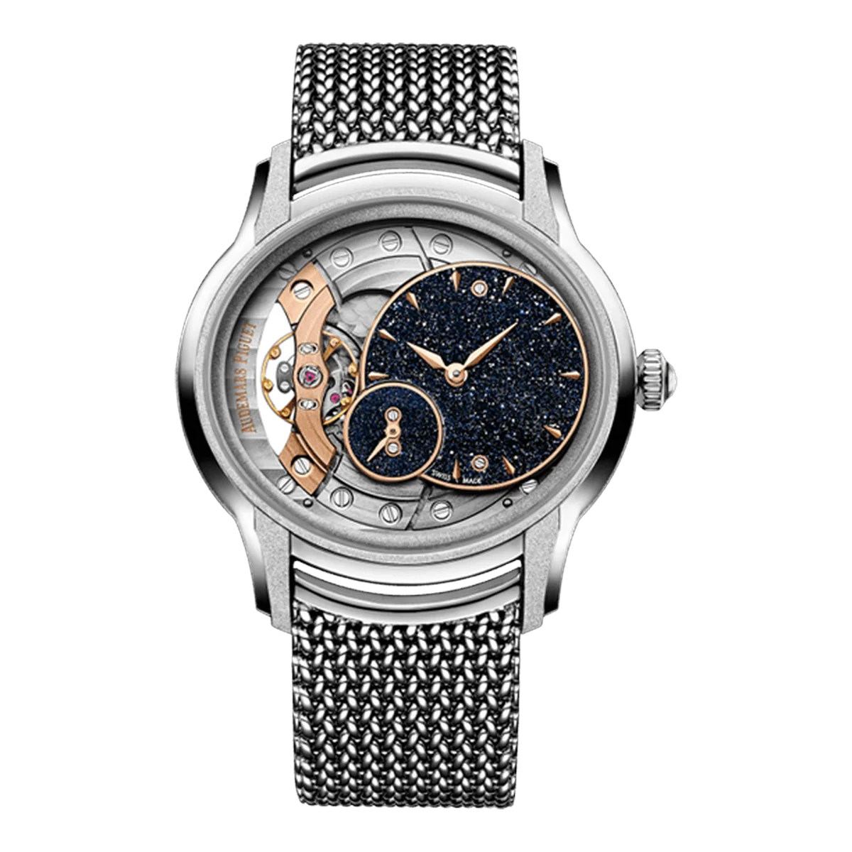 Audemars Piguet Millenary 77244BC.GG.1272BC.01 Frosted Aventurine Dial 39.5Mm 18K White Gold Watch