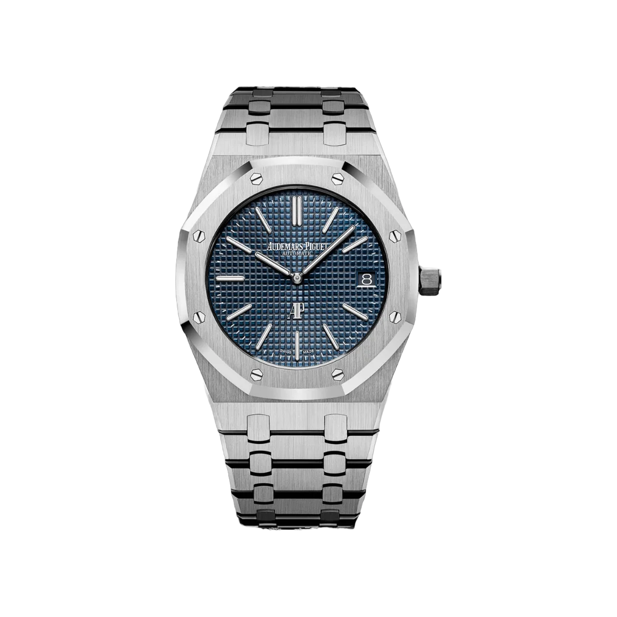 Audemars Piguet Royal Oak 15202ST.OO.1240ST.01.A Jumbo Extra Thin Stainless Steel 39mm Blue Index Dial Mens Watch