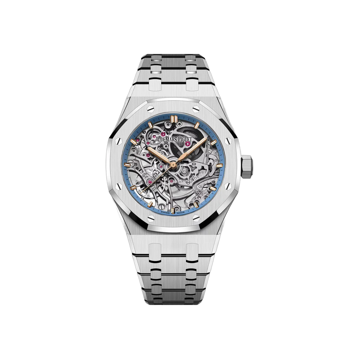 Audemars Piguet Royal Oak 15467BC.OO.1256BC.01 White Gold 37mm Skeleton Dial Ladies Watch