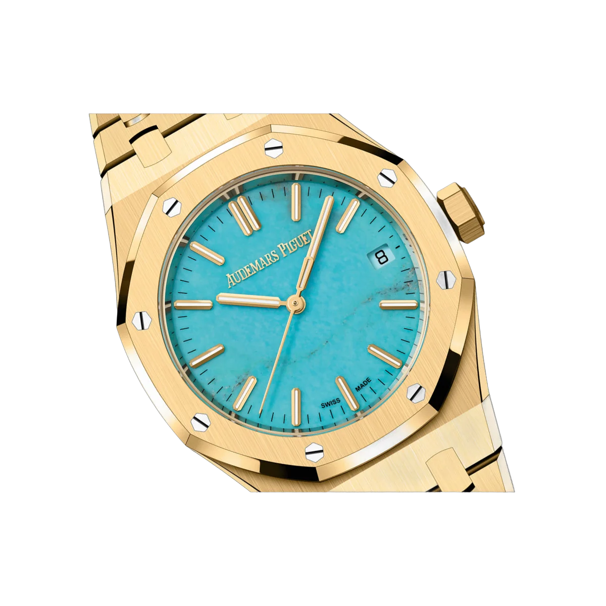 Audemars Piguet Royal Oak 15550BA.OO.1356BA.01 Yellow Gold 37mm Turquoise Dial – additional product photo 2
