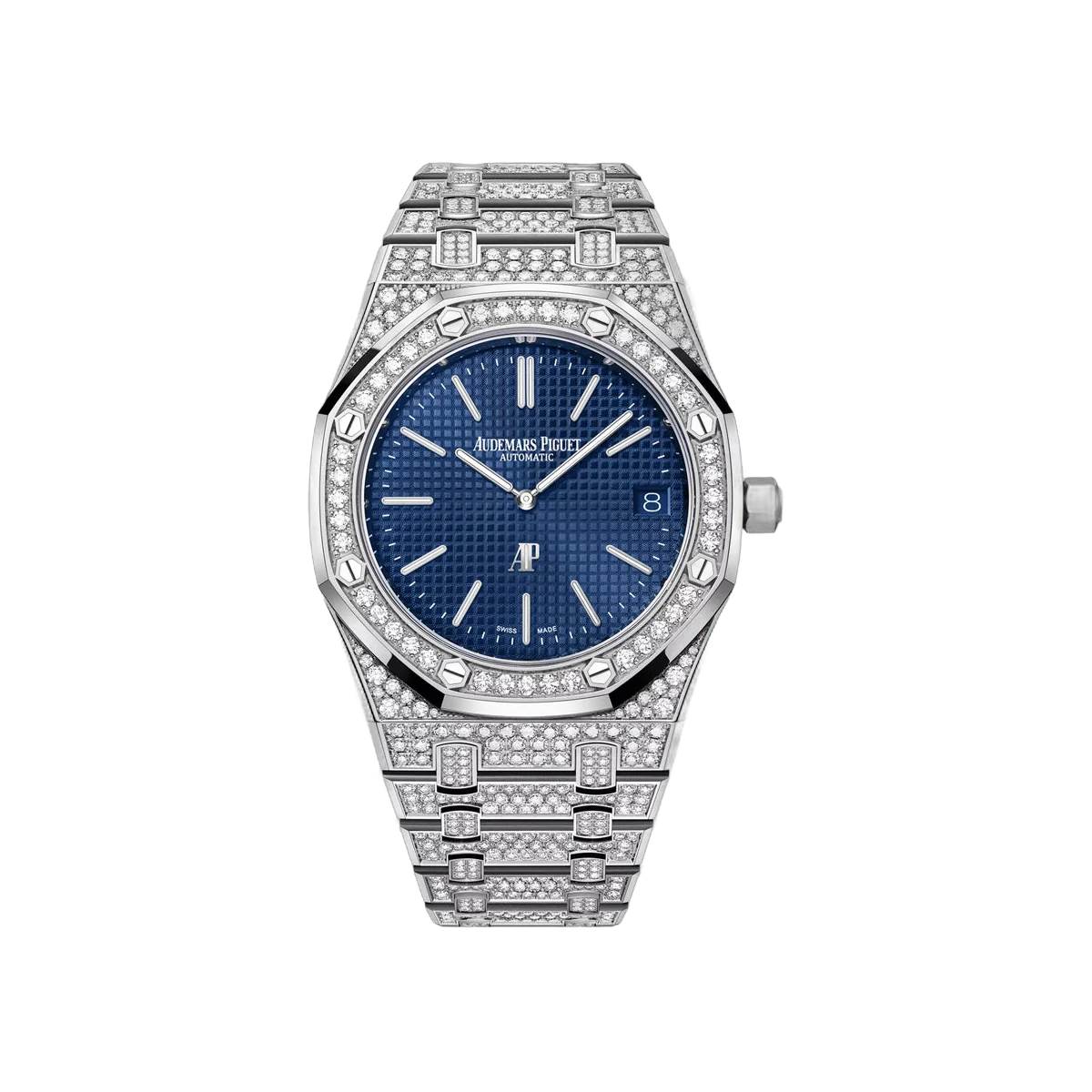 Audemars Piguet Royal Oak 16202BC.ZZ.1241BC.02 White Gold 39mm Blue Unisex Watch