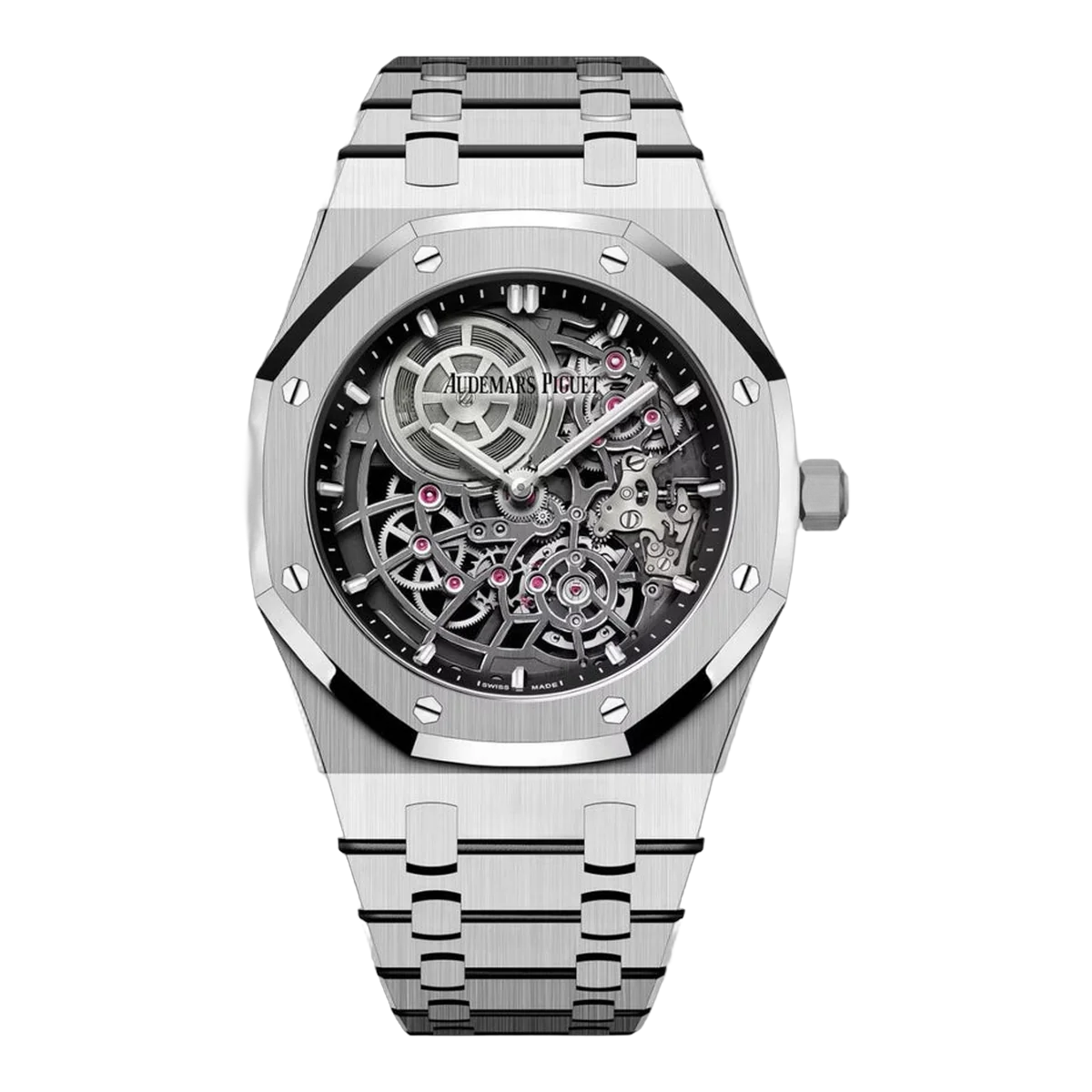 Audemars Piguet Royal Oak 16204BC.OO.1240BC.01 ‘Jumbo’ Extra Thin Openworked White Gold 39mm Skeleton Dial Men's Watch