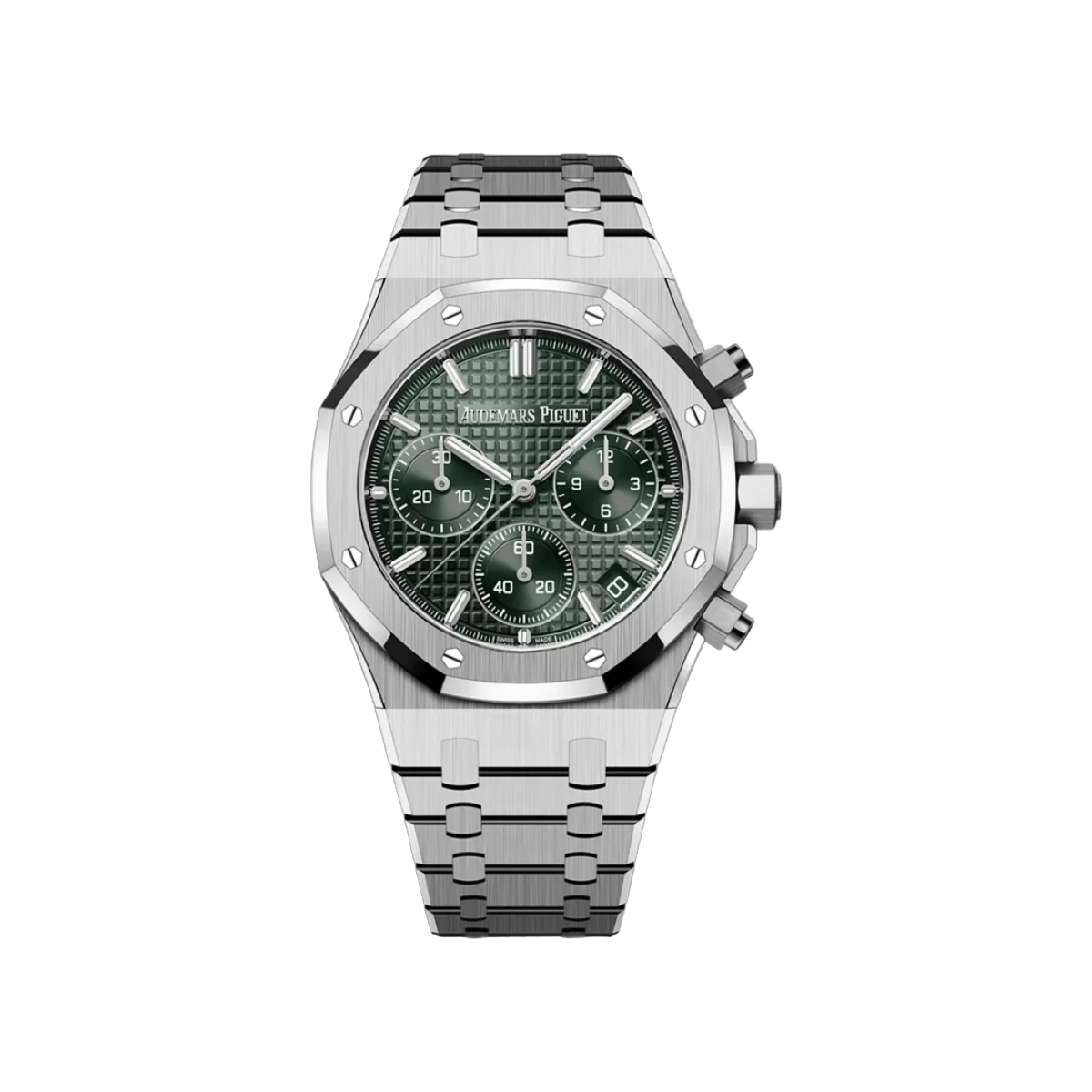 Audemars Piguet Royal Oak 26240ST.OO.1320ST.08 Chronograph Steel Green Dial 41mm Mens Watch