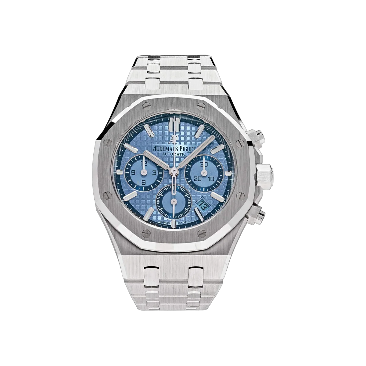 Audemars Piguet Royal Oak 26317BC.OO.1256BC.01 White Gold 38mm Light Blue Dial Unisex Watch
