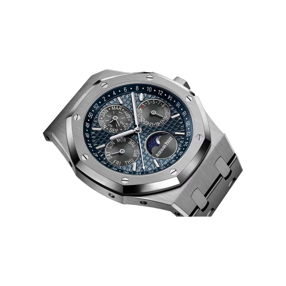 Audemars Piguet Royal Oak 26574TI.OO.1220TI.01 Perpetual Calendar Titanium 41mm Blue Dial Men's Watch – additional product photo 2