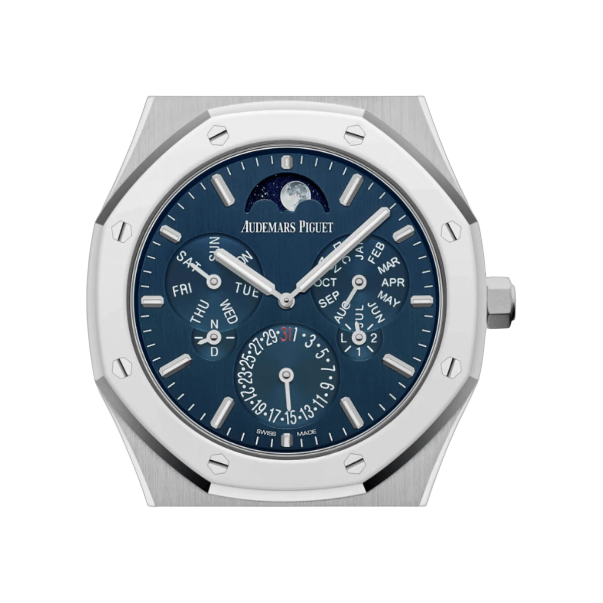 Audemars Piguet Royal Oak 26586IP.OO.1240IP.01 Perpetual Calendar Ultra-Thin Titanium Blue Dial โ additional product photo 4