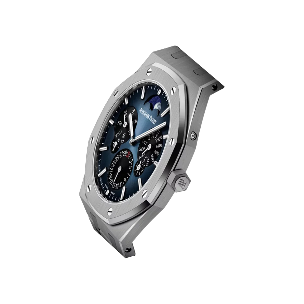 Audemars Piguet Royal Oak 26586TI.OO.1240TI.01 Perpetual Calendar Ultra-Thin Ltd. Edition Blue Dial 41mm Men's Watch – additional product photo 4