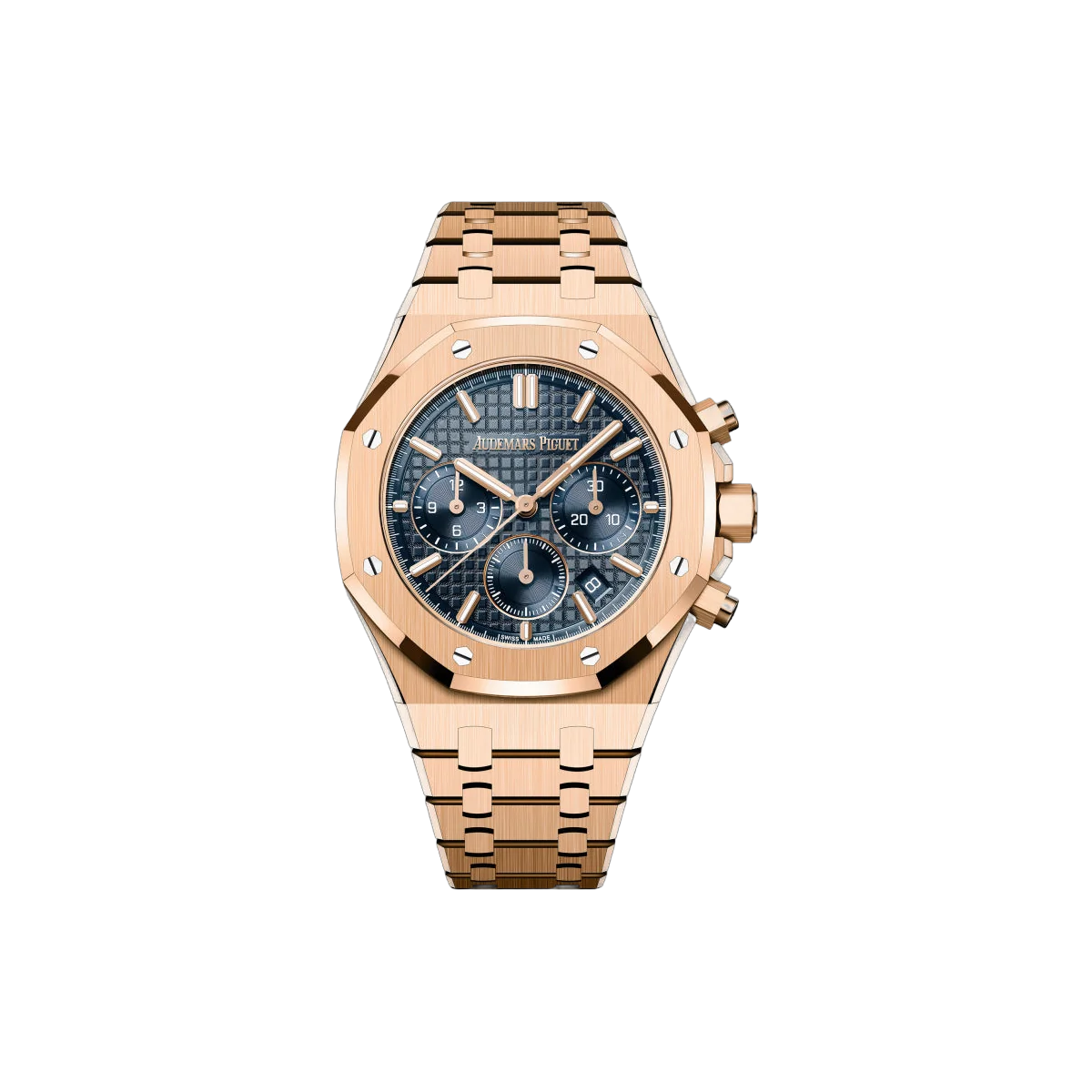 Audemars Piguet Royal Oak 26715OR.OO.1356OR.01 Chronograph 38mm Rose Gold Blue Dial