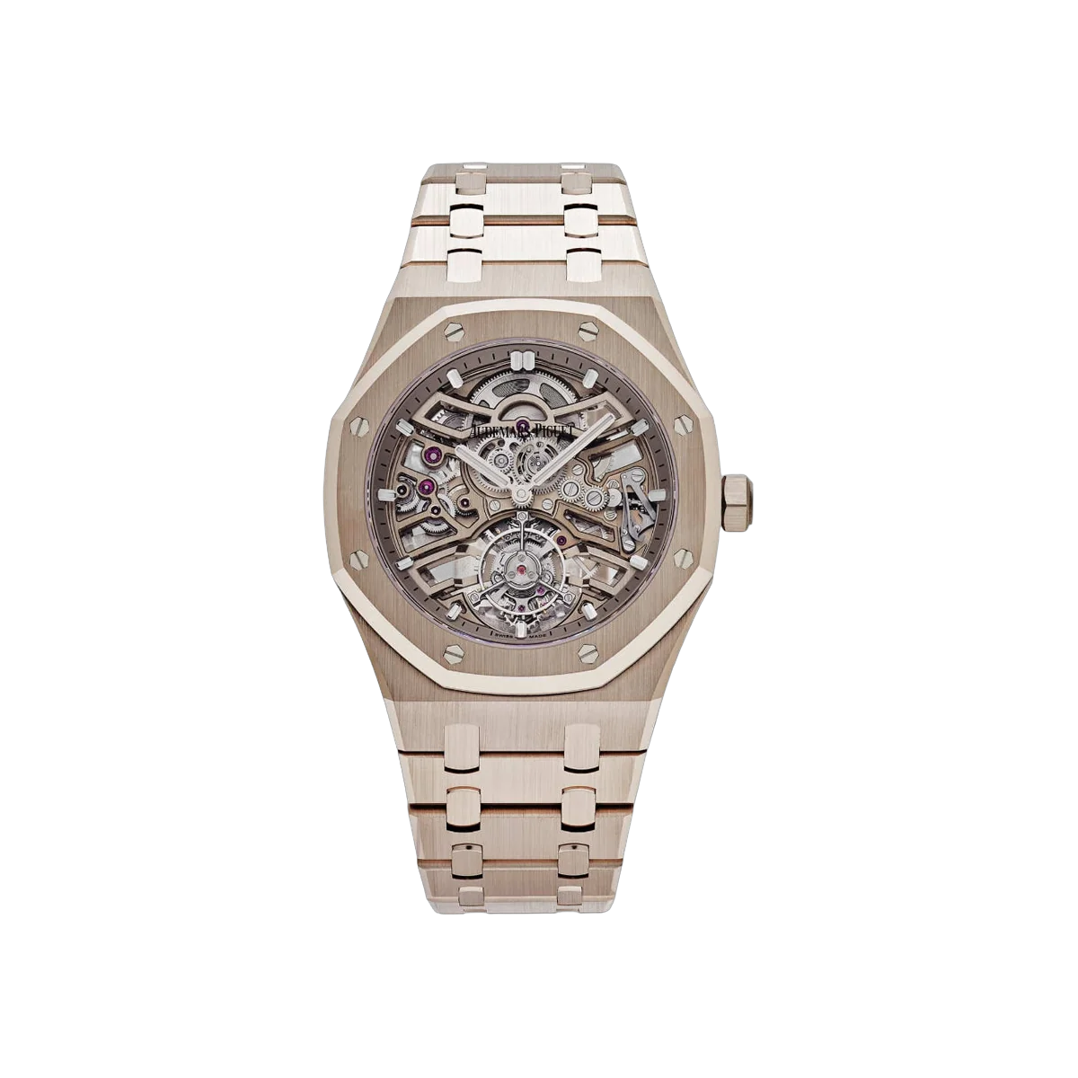 Audemars Piguet Royal Oak 26735SG.OO.1320SG.01 Flying Tourbillon Sand Gold 41mm Skeleton Dial Men's Watch