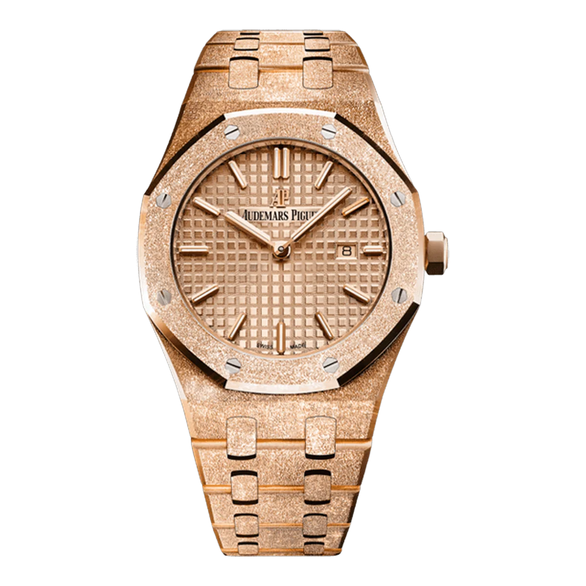 Audemars Piguet Royal Oak 33Mm Frosted 18Kt Rose Gold Ladies Watch