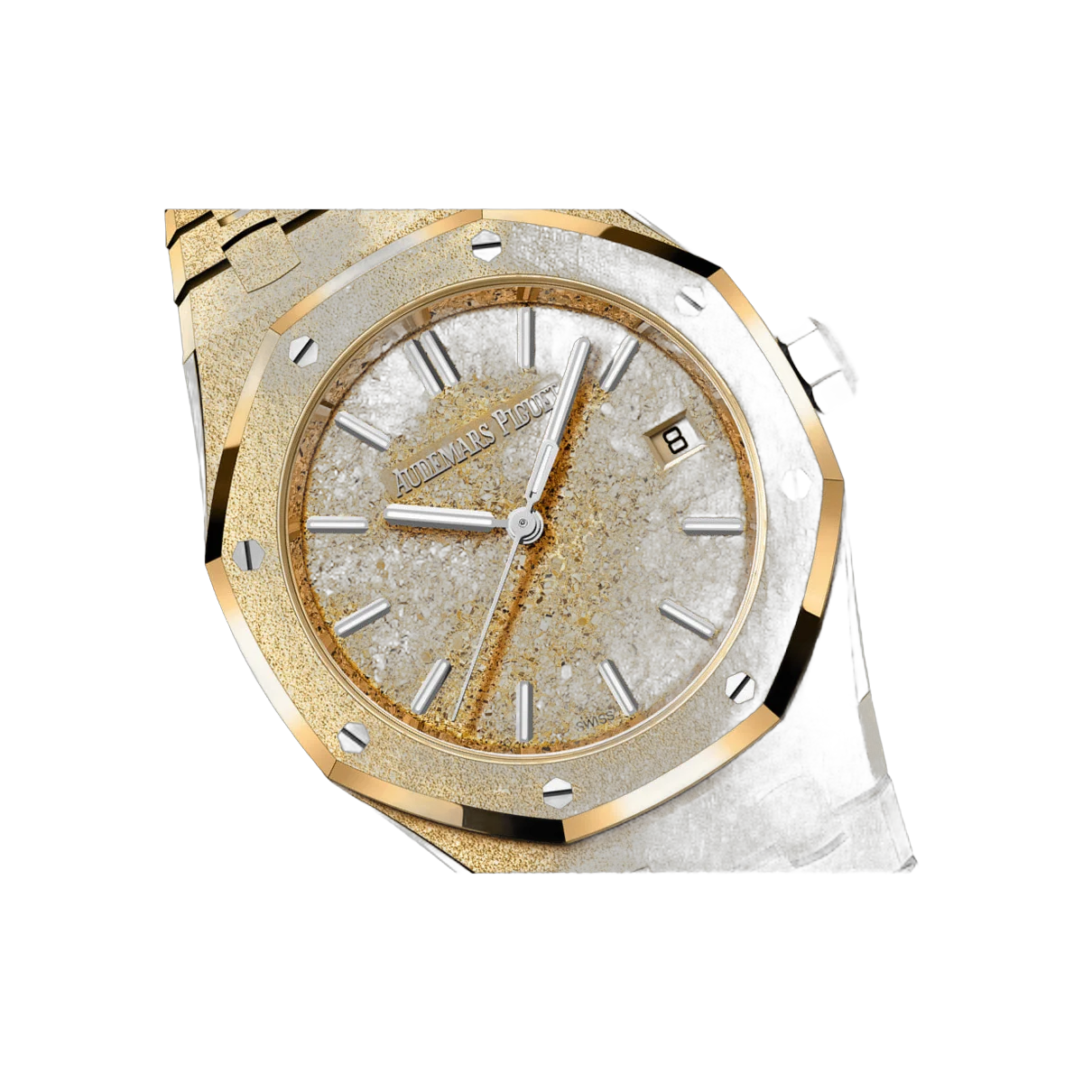 Audemars Piguet Royal Oak 77450BA.GG.1361BA.01 Frosted Yellow Gold 34mm Yellow Dial Ladies Watch – additional product photo 2