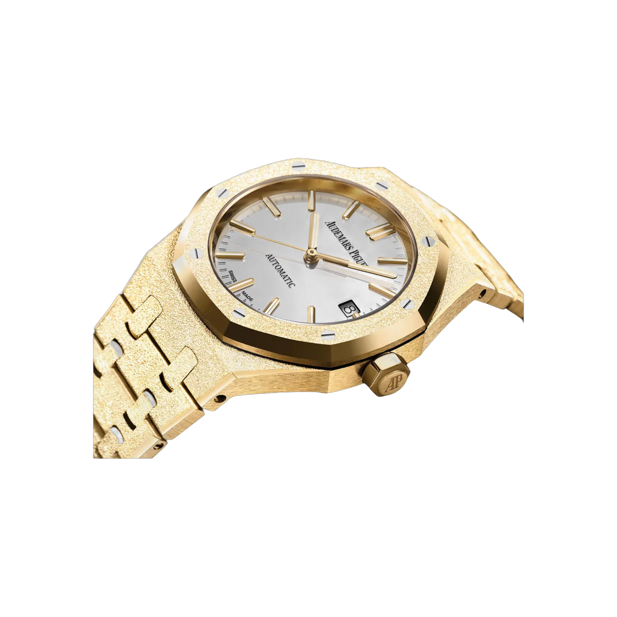 Audemars Piguet Royal Oak Carolina Bucci 15454BA.GG.1259BA.02 Frosted Yellow Gold 37mm Silver-toned Mirror Dial Ladies Watch – additional product photo 3