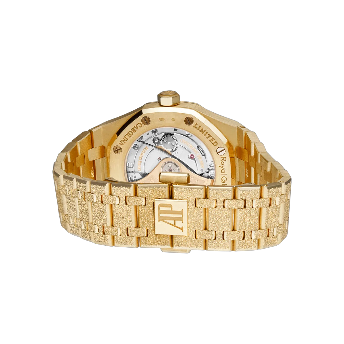 Audemars Piguet Royal Oak Carolina Bucci 15454BA.GG.1259BA.02 Frosted Yellow Gold 37mm Silver-toned Mirror Dial Ladies Watch – additional product photo 5