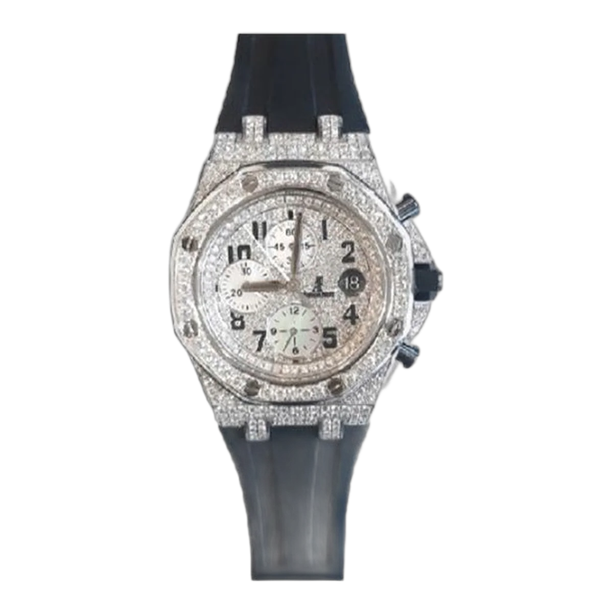 Audemars Piguet Royal Oak Offshore Chronograph 42Mm Stainless Steel With Diamond Bezel Men's Watch (Customized)