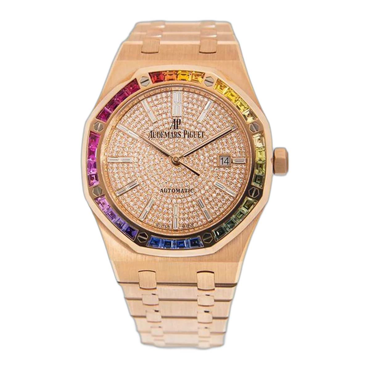 Audemars Piguet Royal Oak Rainbow 41Mm 18Kt Rose Gold Unisex Watch