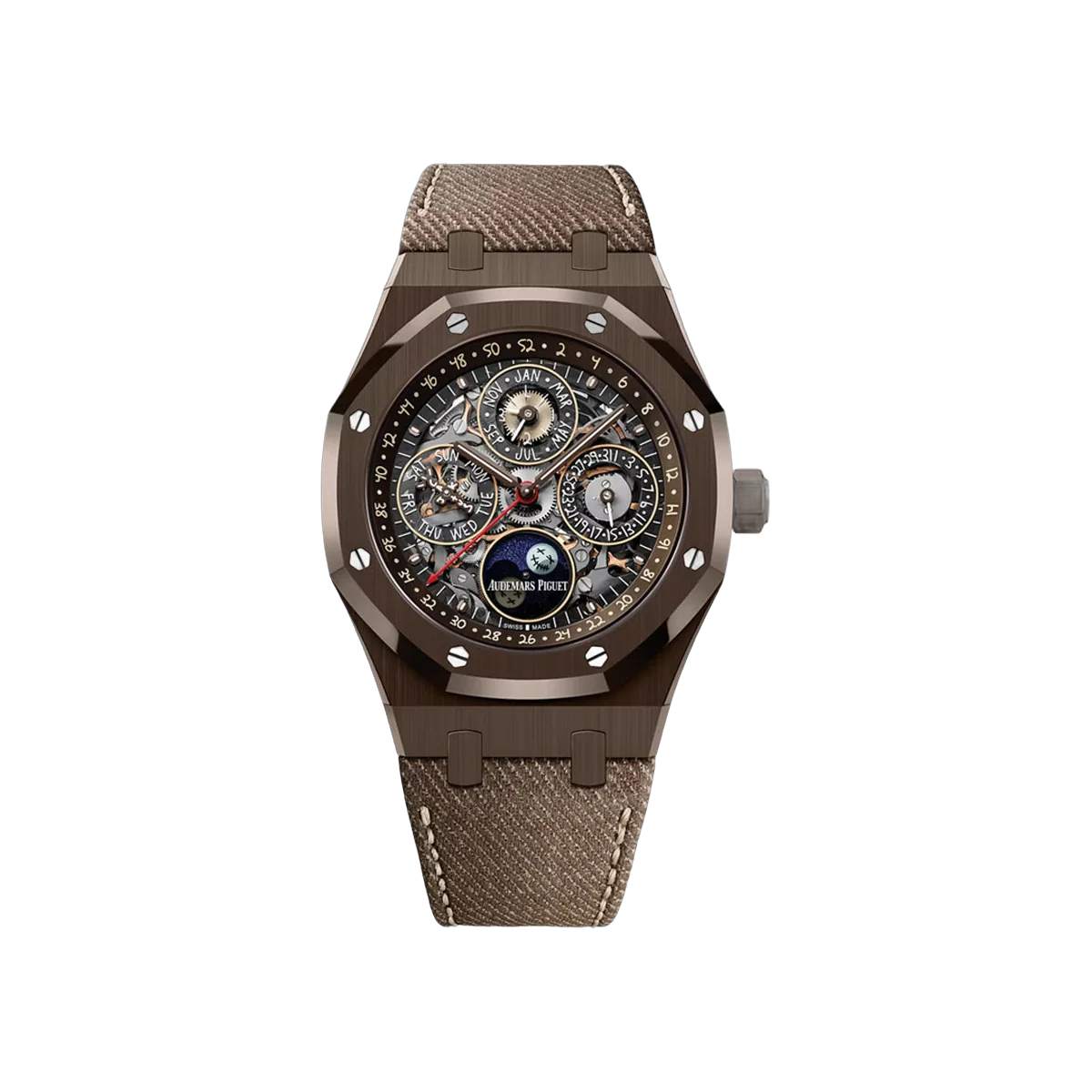 Audemars Piguet Royal Oak Travis Scott Cactus Jack 26585CM.OO.D301VE.01 Brown Ceramic 41mm Skeleton Dial Men's Watch