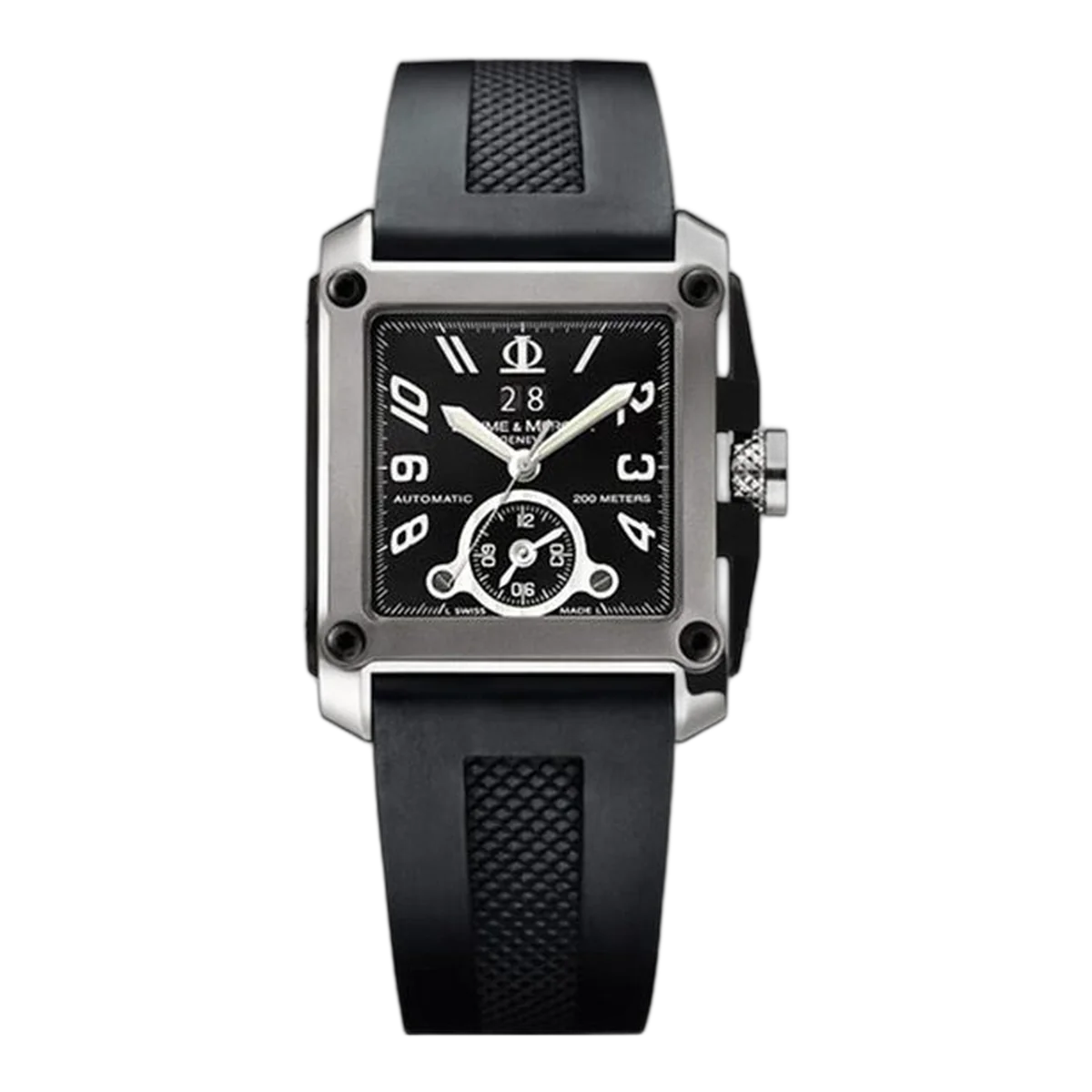 Baume & Mercier Hampton Xl Moa08749 Black Roman Dial Magnum 45Mm Stainless Steel & Titanium Men's Watch