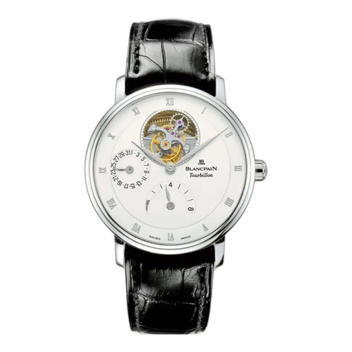 Blancpain Villeret Tourbillon 8 Day Power Reserve Mens Watch Ref. 6025-1542-55B