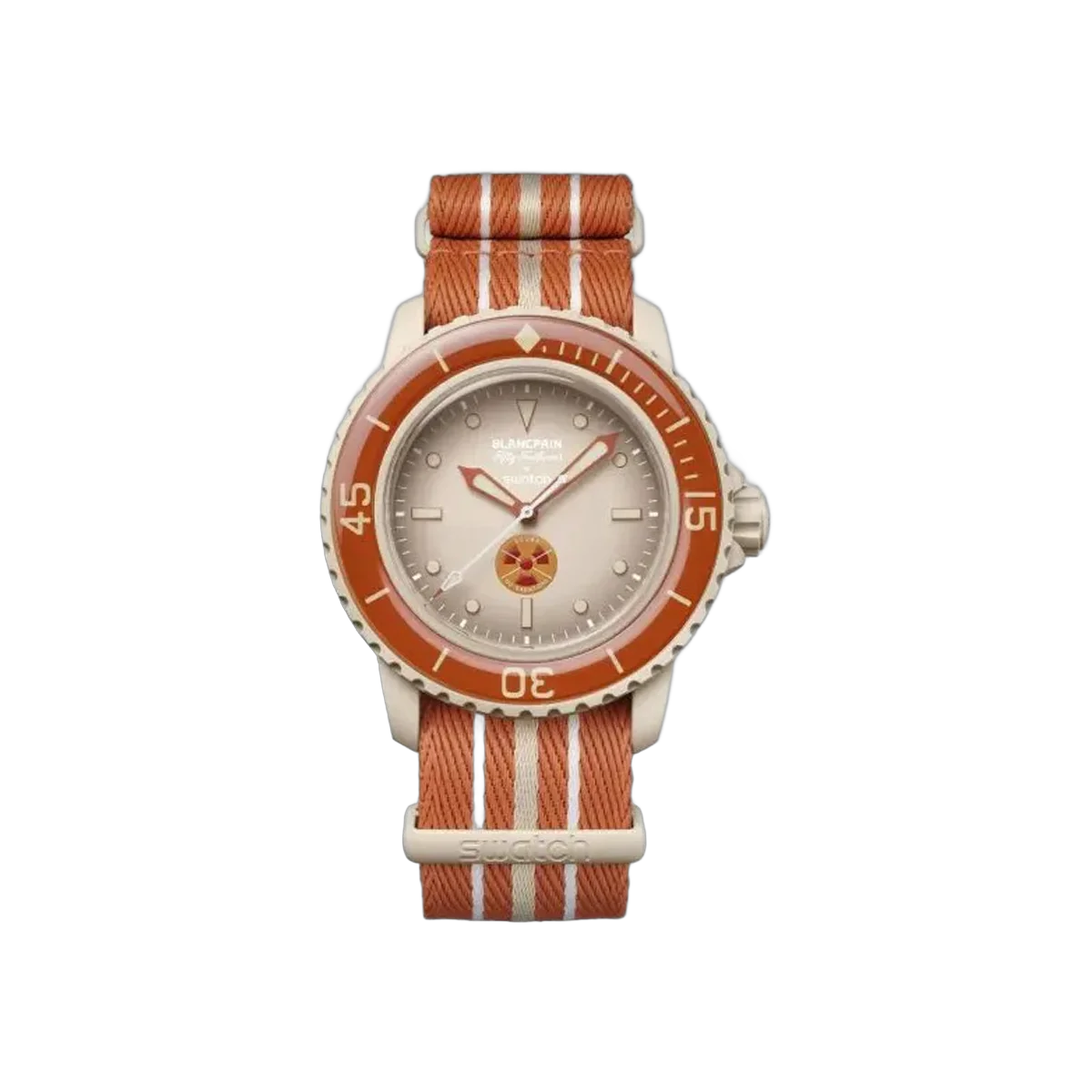 Blancpain X Swatch Scuba Fifty Fathoms Arctic Ocean SO35N100 Beige 42.3mm Unisex Watch