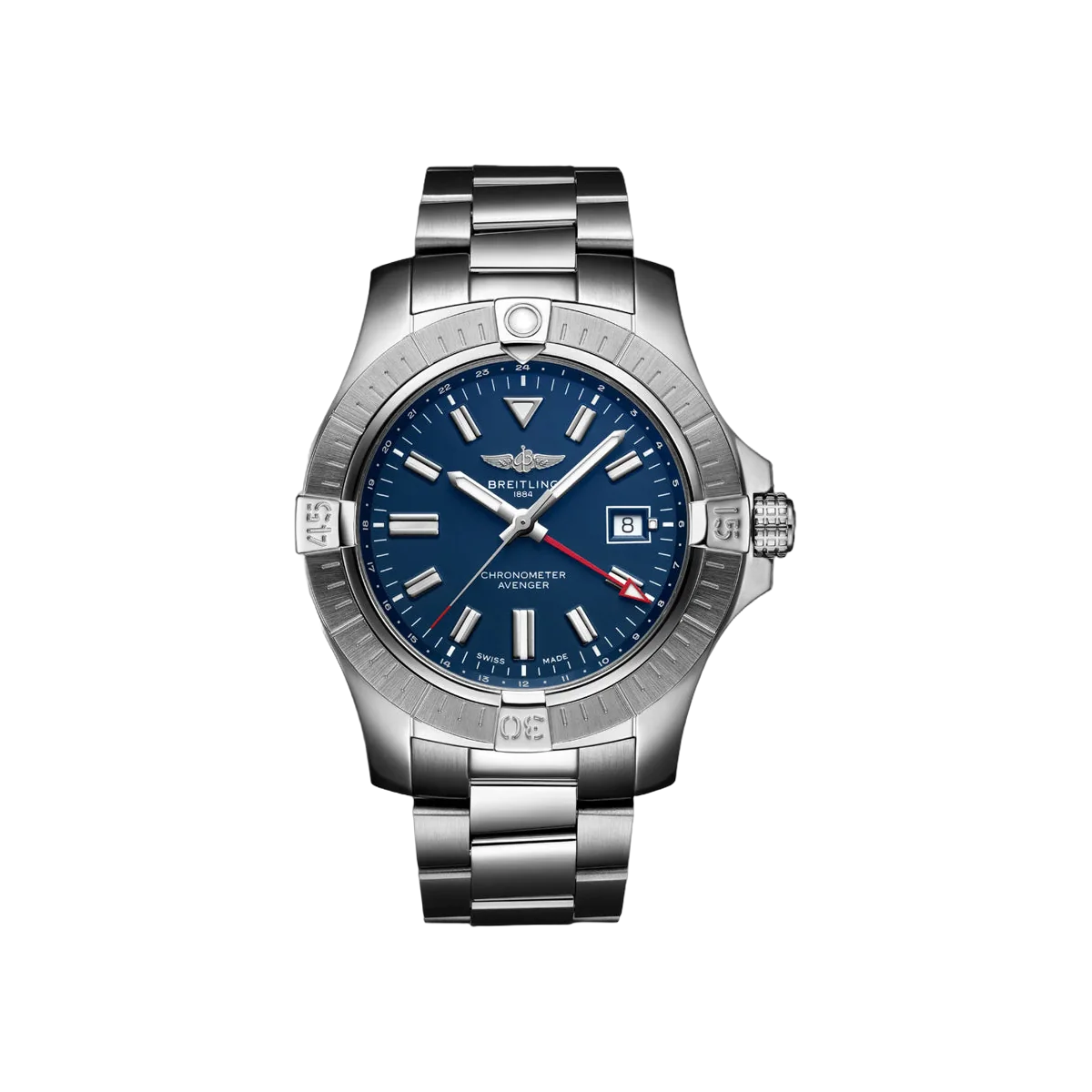 Breitling Avenger A32395101C1A1 Stainless Steel GMT 45mm Blue Dial Men's Watch