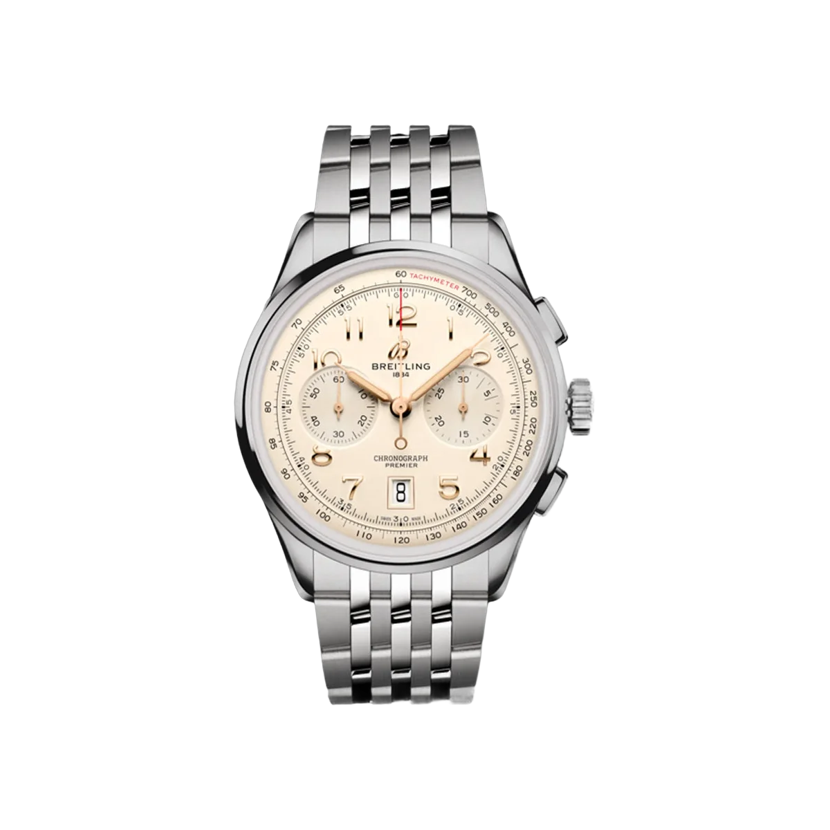 Breitling Premier B01 AB0145211G1A1 Stainless Steel 42mm Ivory Dial Men's Watch