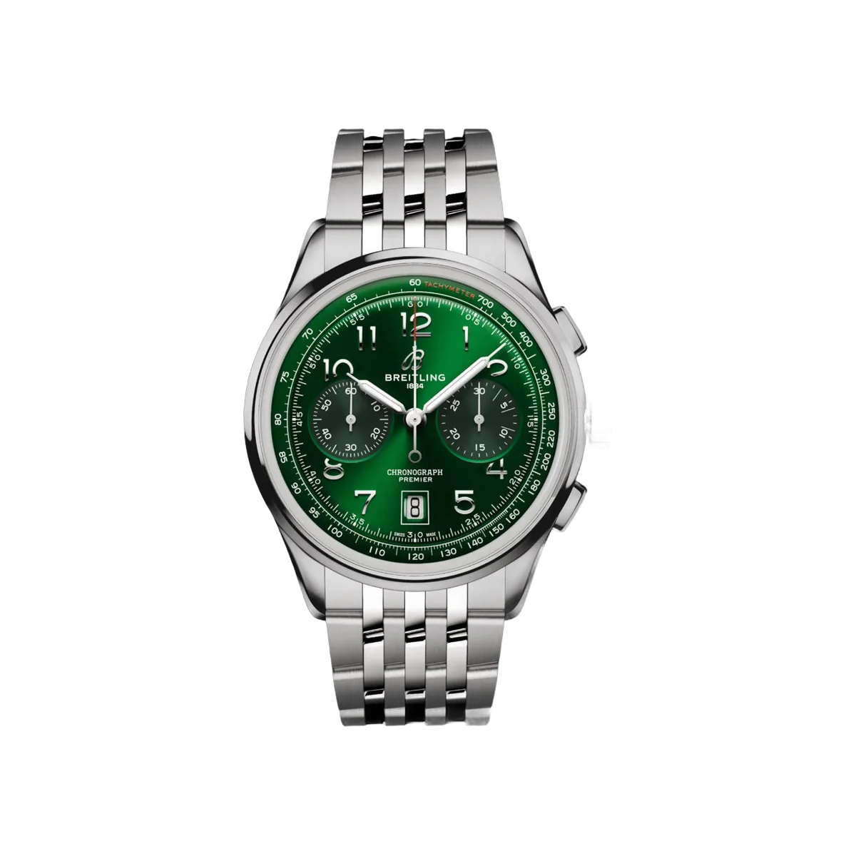 Breitling Premier B01 AB0145371L1A1 Stainless Steel 42mm Green Dial Men's Watch